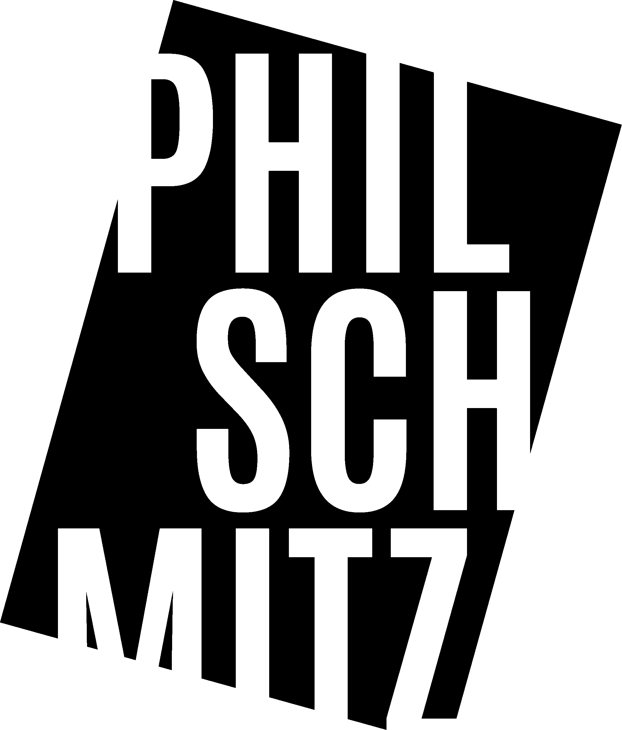 Schwarzes Logo des Kölner Zauberkünstlers Phil Schmitz
